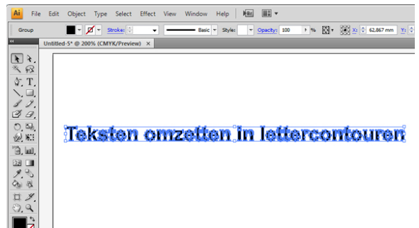  esimerkki tekstin muuntamisesta ääriviivoihin